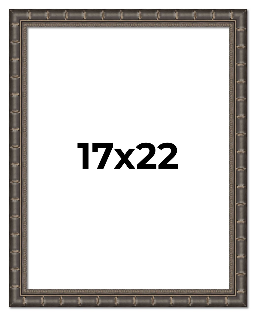 17x22 Modern Bamboo Picture Frame with UV-Resistant Acrylic & Acid Free Backing, Available in 5 Finishes - Gold, Silver, Brown, Black, and Natural